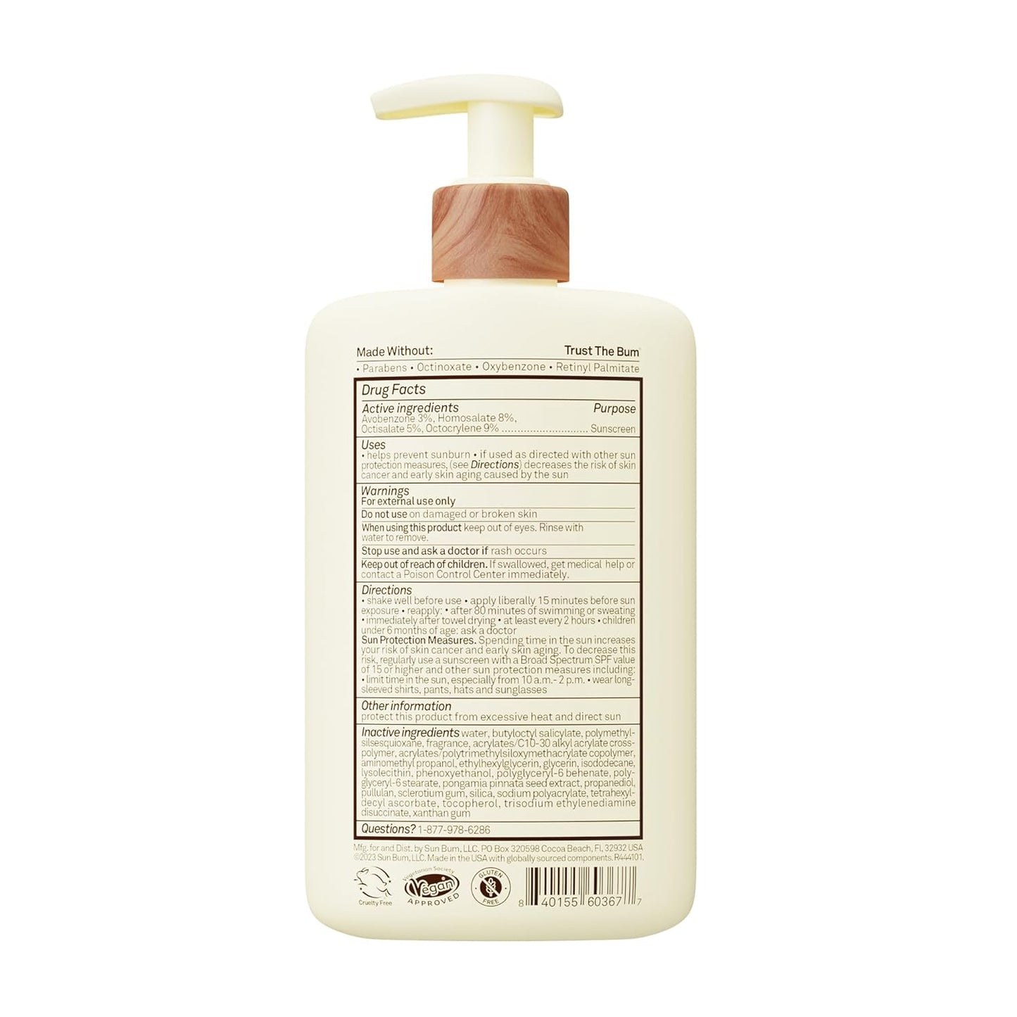 Sun Bum SPF 50 Sunscreen Body Lotion - Broad Spectrum Moisturizing Formula with Vitamin E - 8 oz | Vegan & Hawaii Compliant