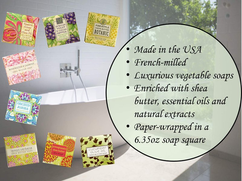 Greenwich Bay Cleansing Spa Soap, Shea Butter, and Cocoa Butter. Blended with Loofah and Apricot Seed, No Parabens, No Sulfates 6.35 Ounce (3 Pack) (Seafresh Mineral)