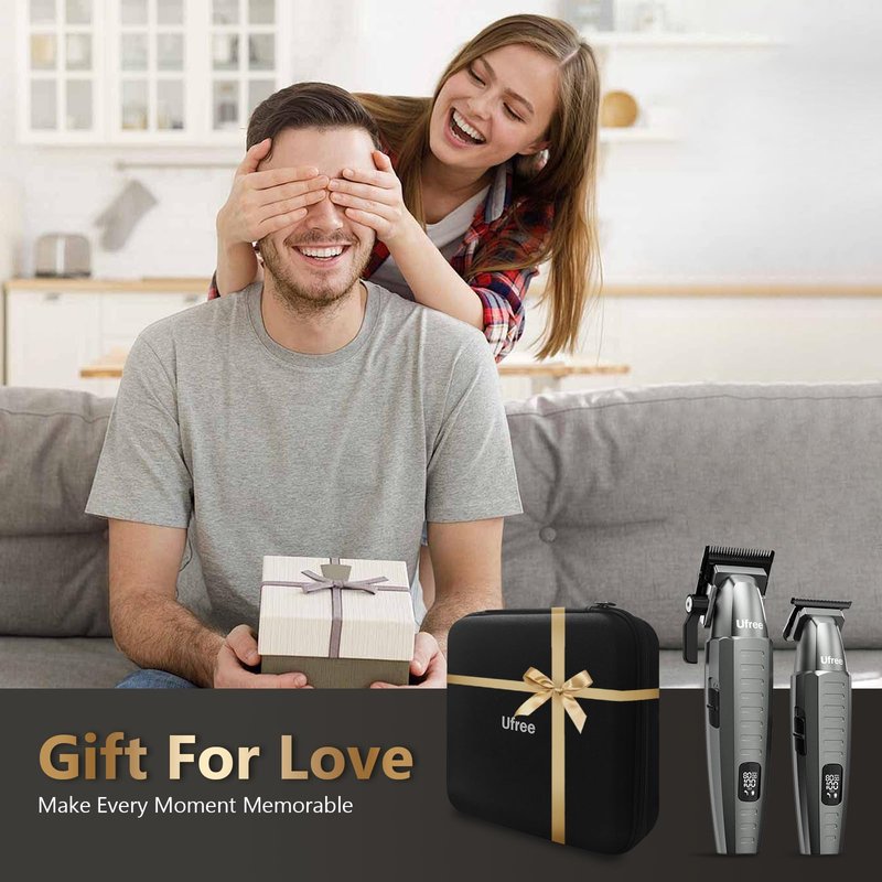 Ufree Cordless Hair Clippers for Men, Professional Barber Clippers Set