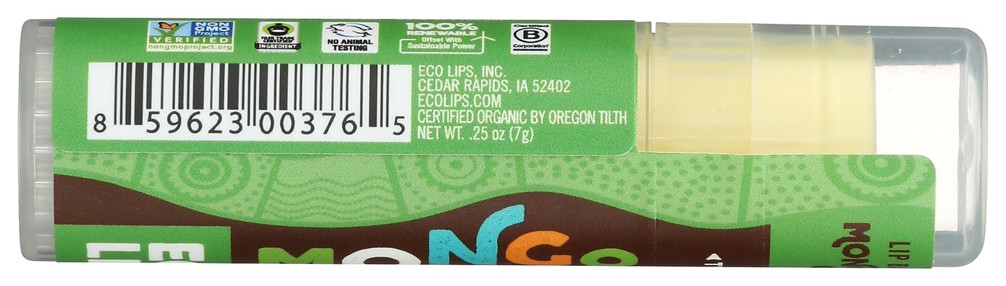Eco Lips, Lip Balm Mongo Kiss Peppermint Organic, 0.25 Ounce
