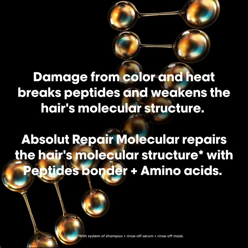 L'Oréal Professionnel Paris Absolut Repair Shampoo & Hair Mask Set - Repairs Damage & Adds Shine, Nourishing & Strengthening, For Dry & Damaged Hair