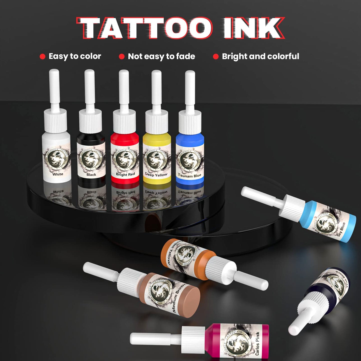 Padieoe Tattoo Gun Kit, Tattoo Kit Wireless Tattoo Machine Kit 1,600 MAH Battery Tattoo Practice Pen with Digital Led Display Type-C Charged Tattoo Supplies for Beginners WTK280