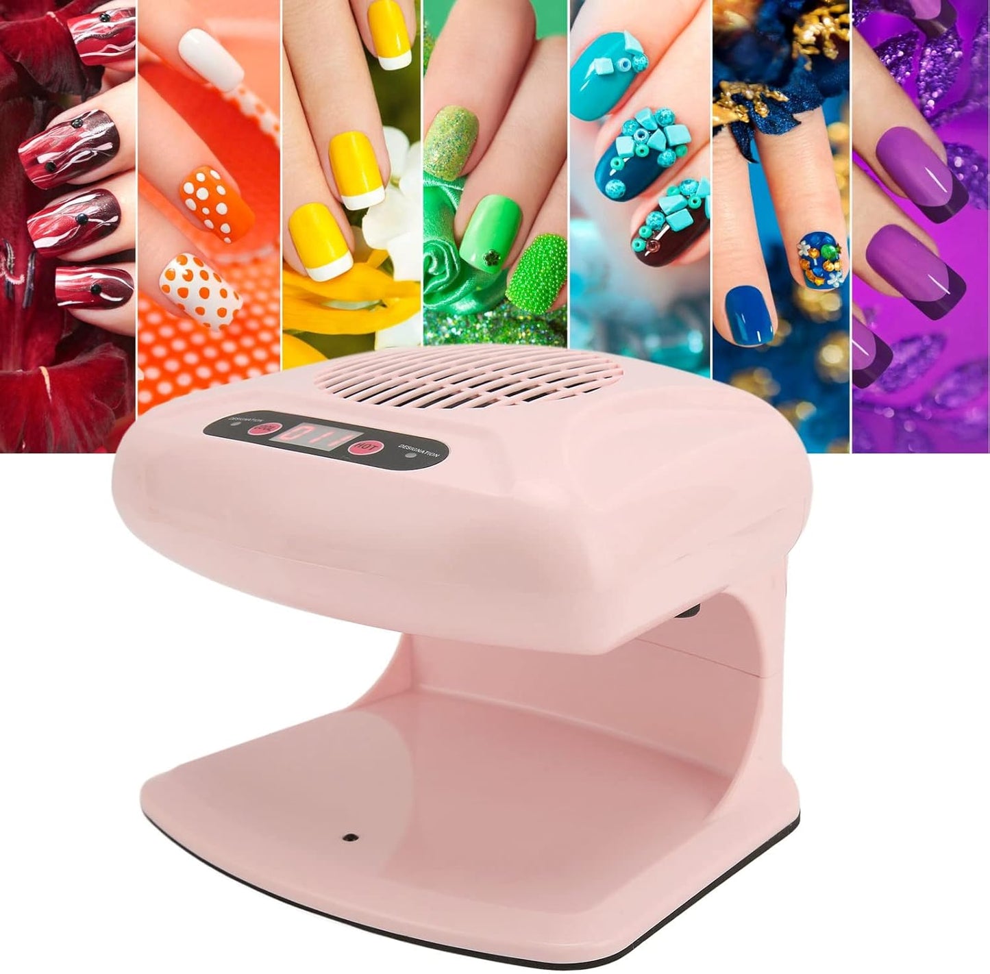 Portable Infrared Nail Dryer - 300W Automatic Fan with Hot & Cool Air for Home & Salon