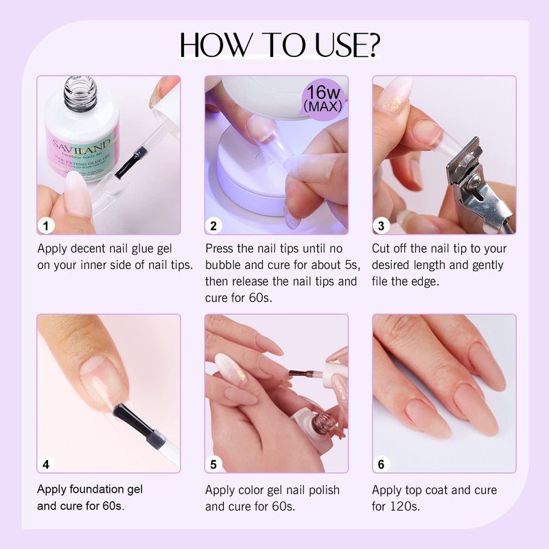 SAVILAND Gel Nail Kit Almond