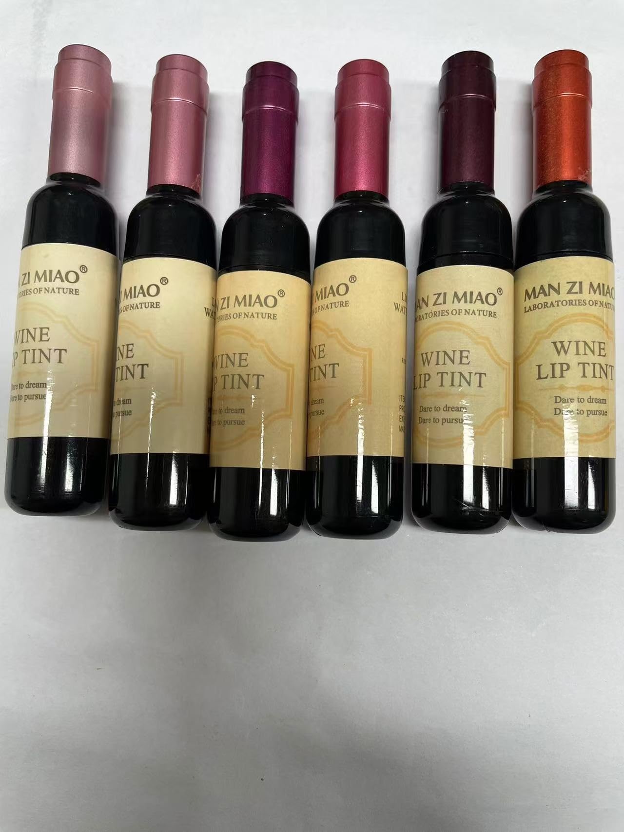 BKPPLZP Wine Lip Tint,6 Colors Wine Lip Gloss Set,Wine Liquid Lipstick,Liquid Wine Lip Gloss,Matte Lip Stain Long Lasting Waterproof Matte Lip Gloss Set,Creates Natural Moisturizing Lip Gloss Easily