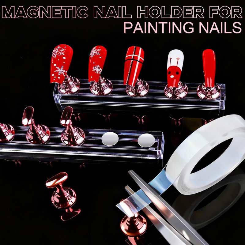 Teenitor Acrylic Nail Kit with Clear Coffin Nail Tips, Nail Charms and Gems, Nail Stickers, Nail Art Brushes, Nail Dotting Tools, Nail Stand, Press On Nails Kit for DIY Nail Art