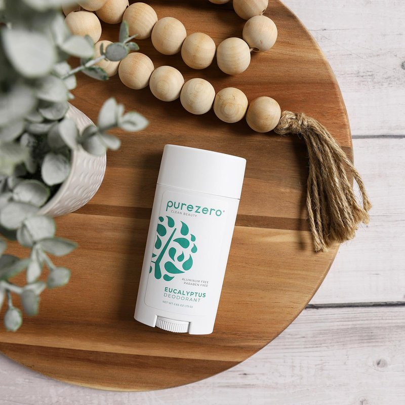 Purezero Deodorant | EUCALYPTUS | Aluminum & Paraben Free with Baking Soda and 24-Hour Odor Protection | For Women & Men | Infused with Shea Butter & Coconut Oil (1 Pack)