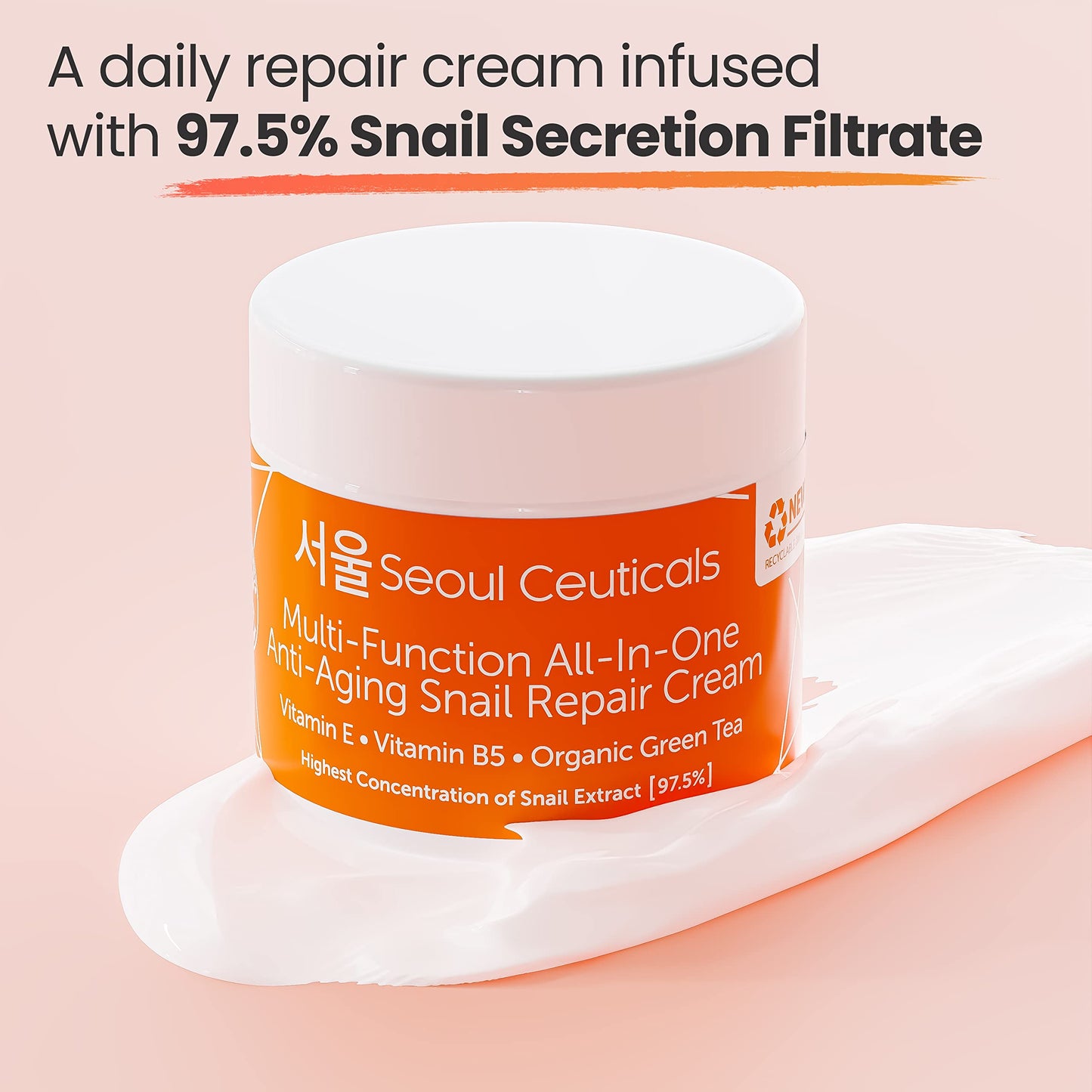 SeoulCeuticals Kojic Acid Serum + Snail Mucin Cream - Korean Anti Aging Skincare Set