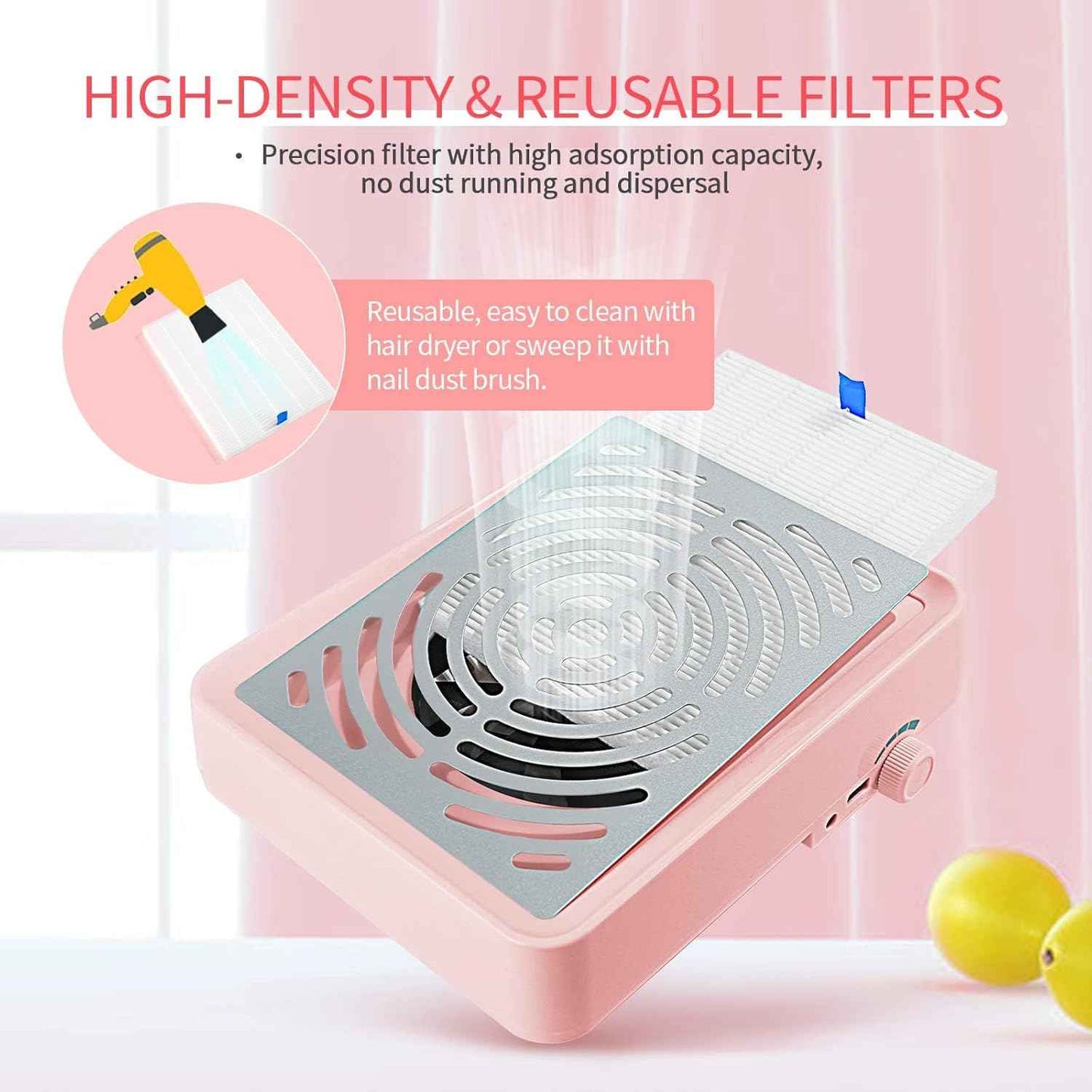Nail Dust Collector with Lamp & Liquid Latex - SAVILAND Professional Nail Care