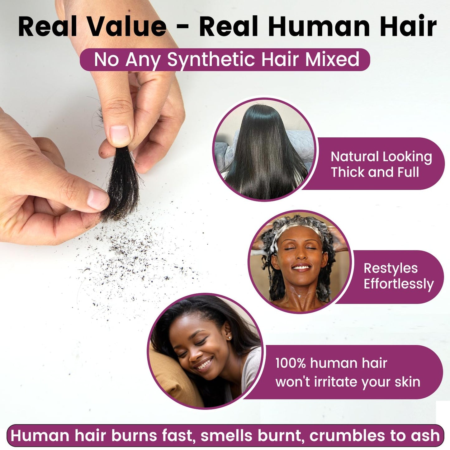 Topnormantic Human Braiding Hair for Boho Braids, 12A Boho Hair for Braiding Knotless Curly Natural Black 18 Inch 100g Unprocessed Brazilian Virgin Human Hair Bulk Tangle-Free Deep Wave Bohemian Braid