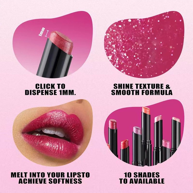 Metiplou Purple Lipstick For Women Matte Nude Glitter Highly Pigmented Moisturizing Lip stick Hypoallergenic Waterproof Long Lasting Lipsticks Quick Makeup Lightweight Portable # 03