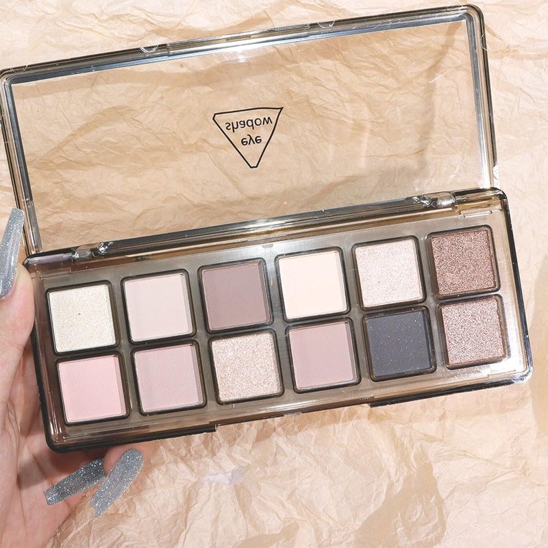 AMY'S DIARY 16 Color Nude light dark Brown Green Eye shadow Palette Makeup, Long Lasting, and Highly Pigmented. Waterproof camo Green eyeshadow palatte for woman