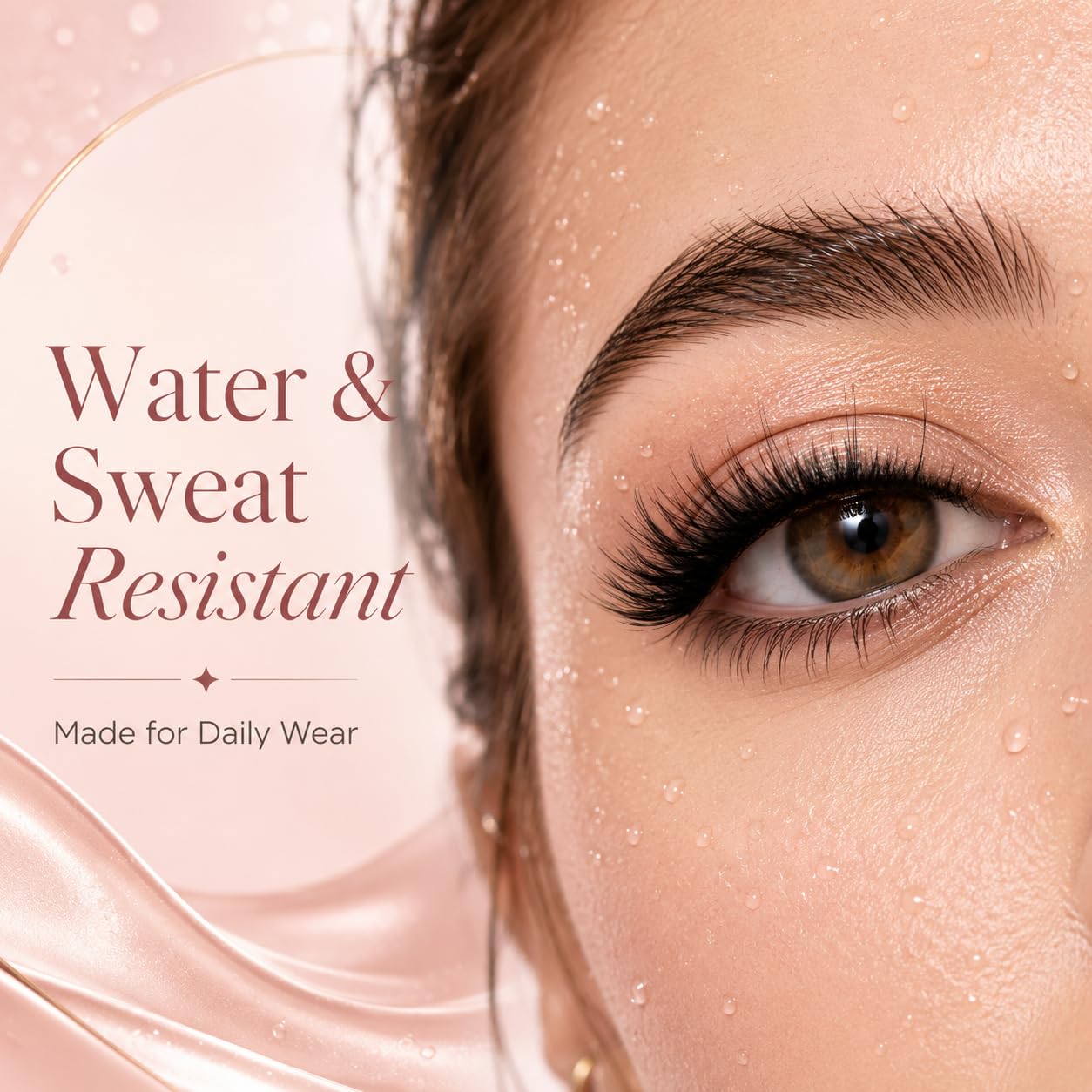 JOMAY Self Adhesive Eyelashes, Pre-Glued No Glue Needed Lashes, Reusable Up to 5x 3D Super Fluffy Wispy Cat Eye False Lashes, Easy Press-On Strip Lashes, 3 Pairs, Dream Girl