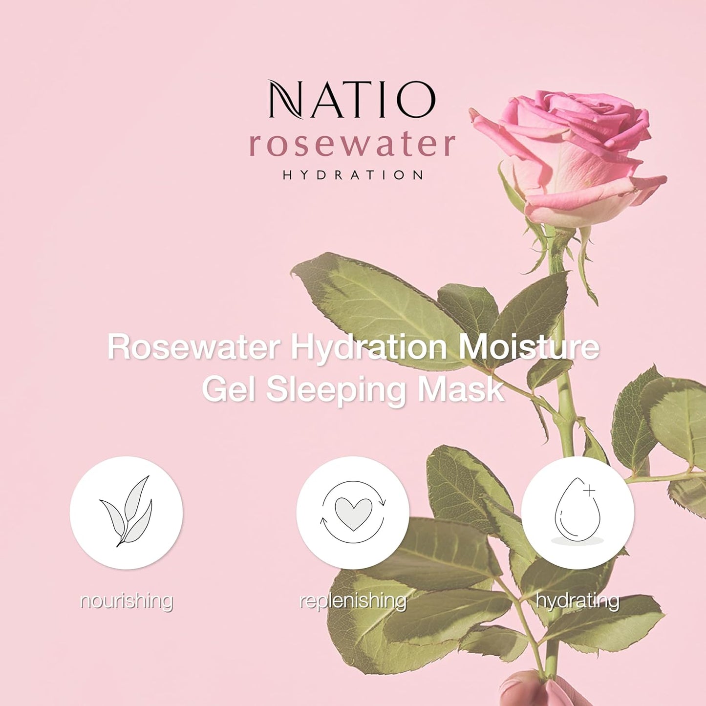 Rosewater Hydration Moisture Gel Sleeping Mask - Nourishing Night Cream for Overnight Hydration | 3.5 oz