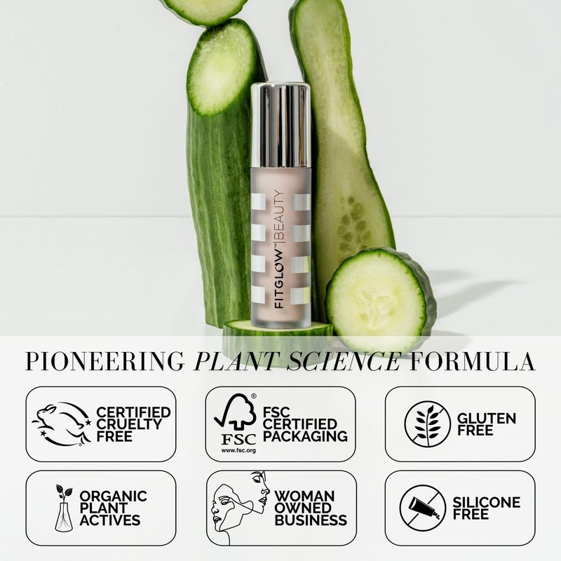 Fitglow Beauty Conceal+ | Vegan Full Coverage Concealer Skincare with Vitamin K + Green Tea | Corrects Dark Circles, Blemishes & Redness | Non-Creasing, Natural Finish | C3.5-6g