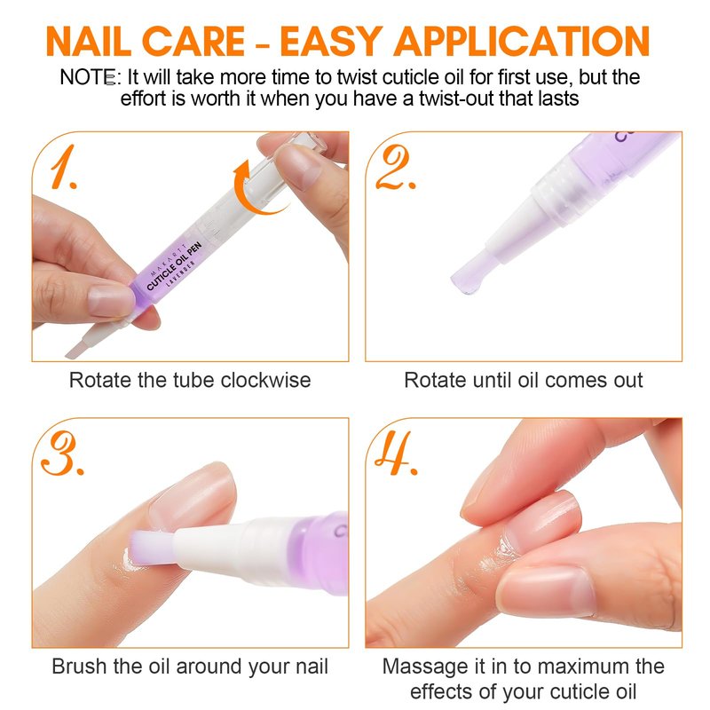Makartt Cuticle Oil Pen Nail Care: 12pcs Repair and Softener with Vitamin E, Moisturizer Kit for Acrylic Nails, Art Accessory for Manicure and Pedicure, DIY Home Salon Use