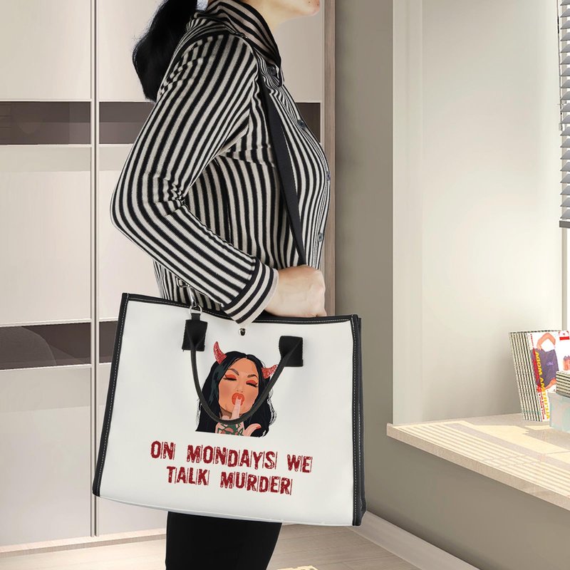 BWWKTOP Bailey Cosmetic Makeup Bag Bailey Fans Gifts On Mondays We Talk Murder Zipper Pouch Bag For Murder Show Lovers (TALK MURDER BG)