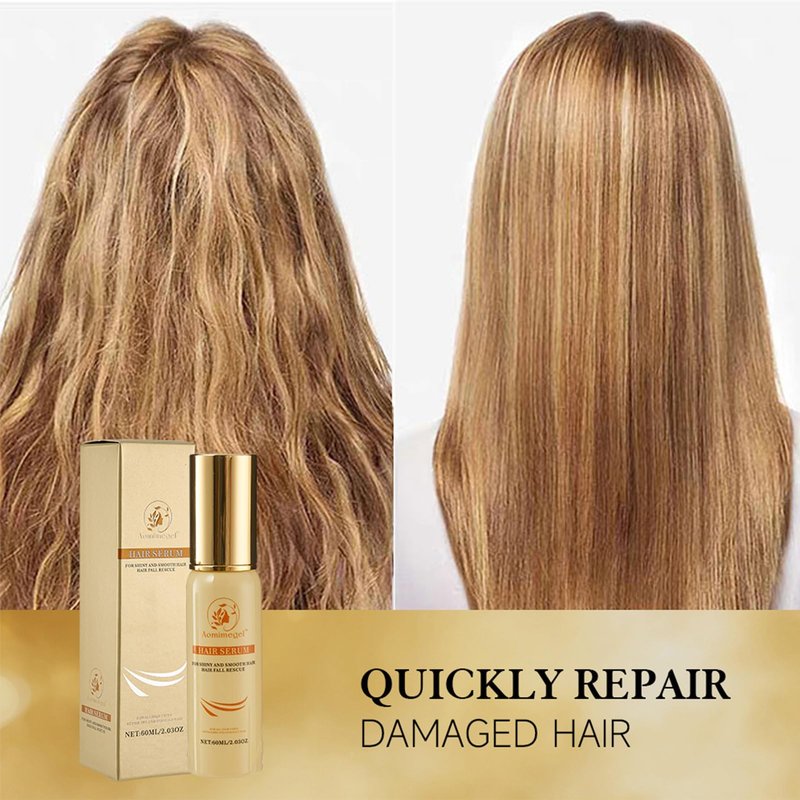 Aomimegel Argan Hair Oil Hair Serum Cold Pressed Weightless Argan Oil Hair Treatment for Dry Damaged Hair 2 floz