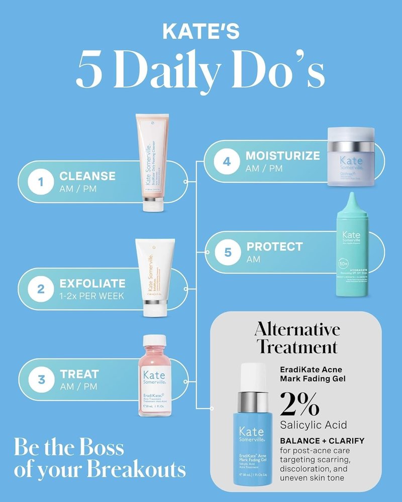 Kate Somerville EradiKate Acne Treatment - 10% Sulfur & BHA Pimple Cream | Medicated Drying Lotion, 1 Fl Oz