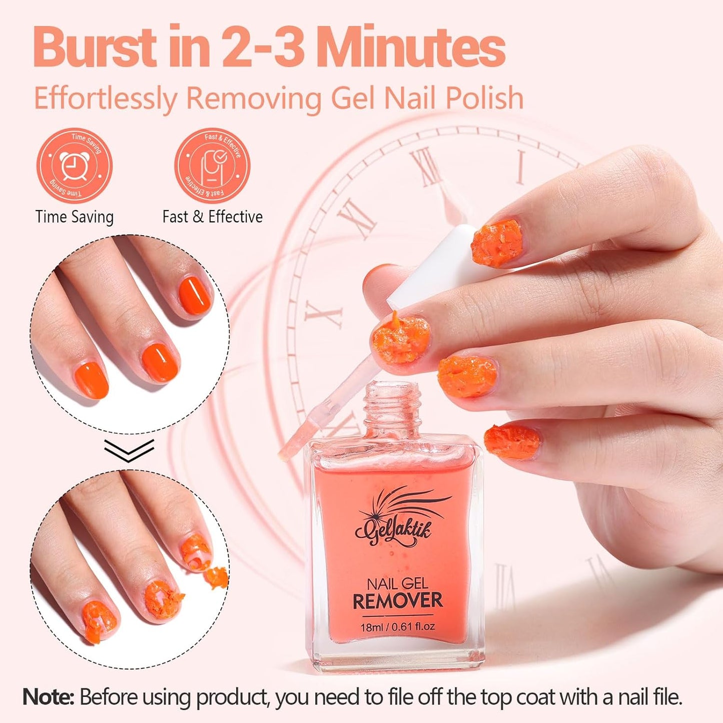 Gel Polish Remover Kit - 3 x 18ml with Cuticle Oil & Liquid Latex Tape, Fast 3-5 Min Removal