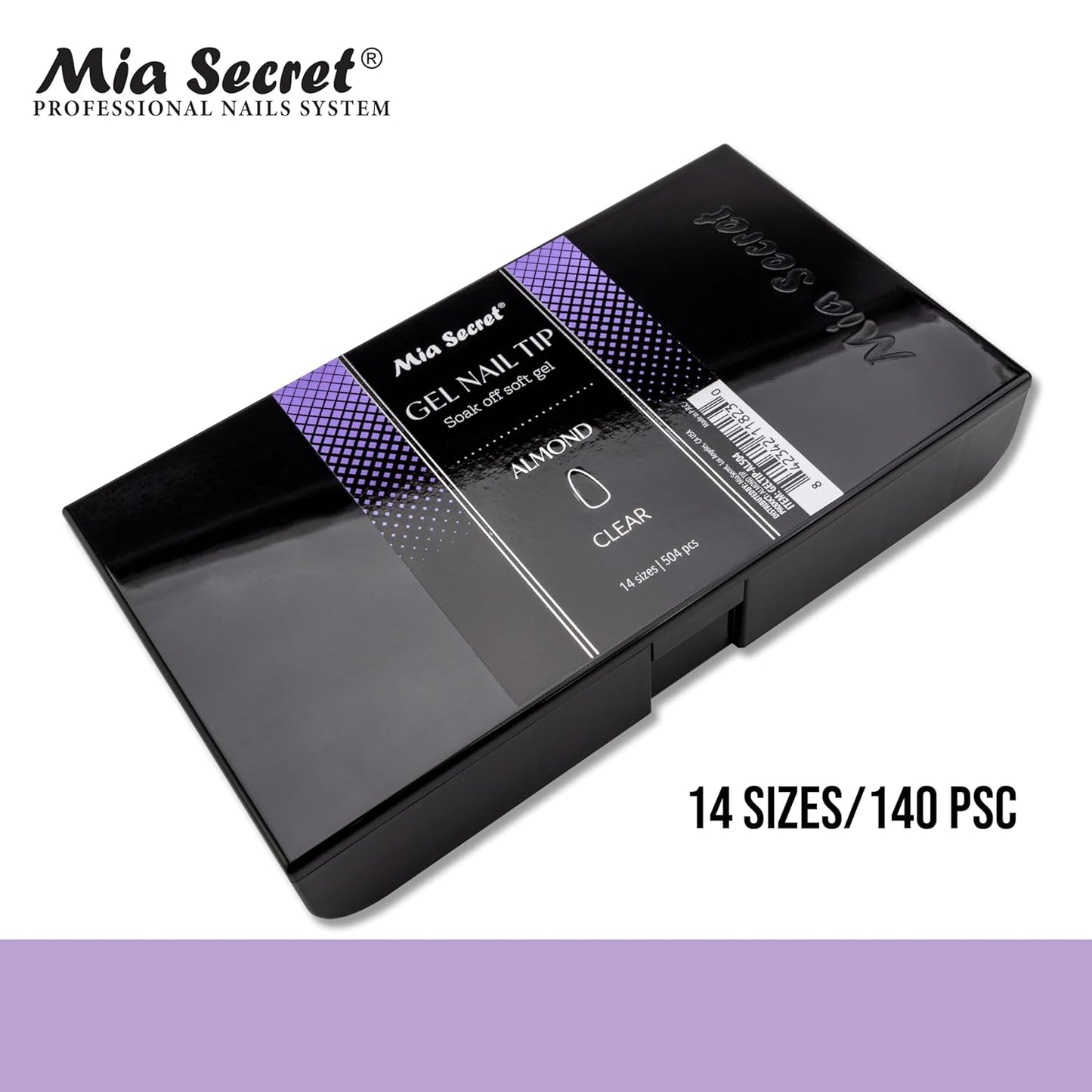 Clear Soft Gel Nail Tips - Mia Secret Stiletto 504 Tips for Salon & DIY Use