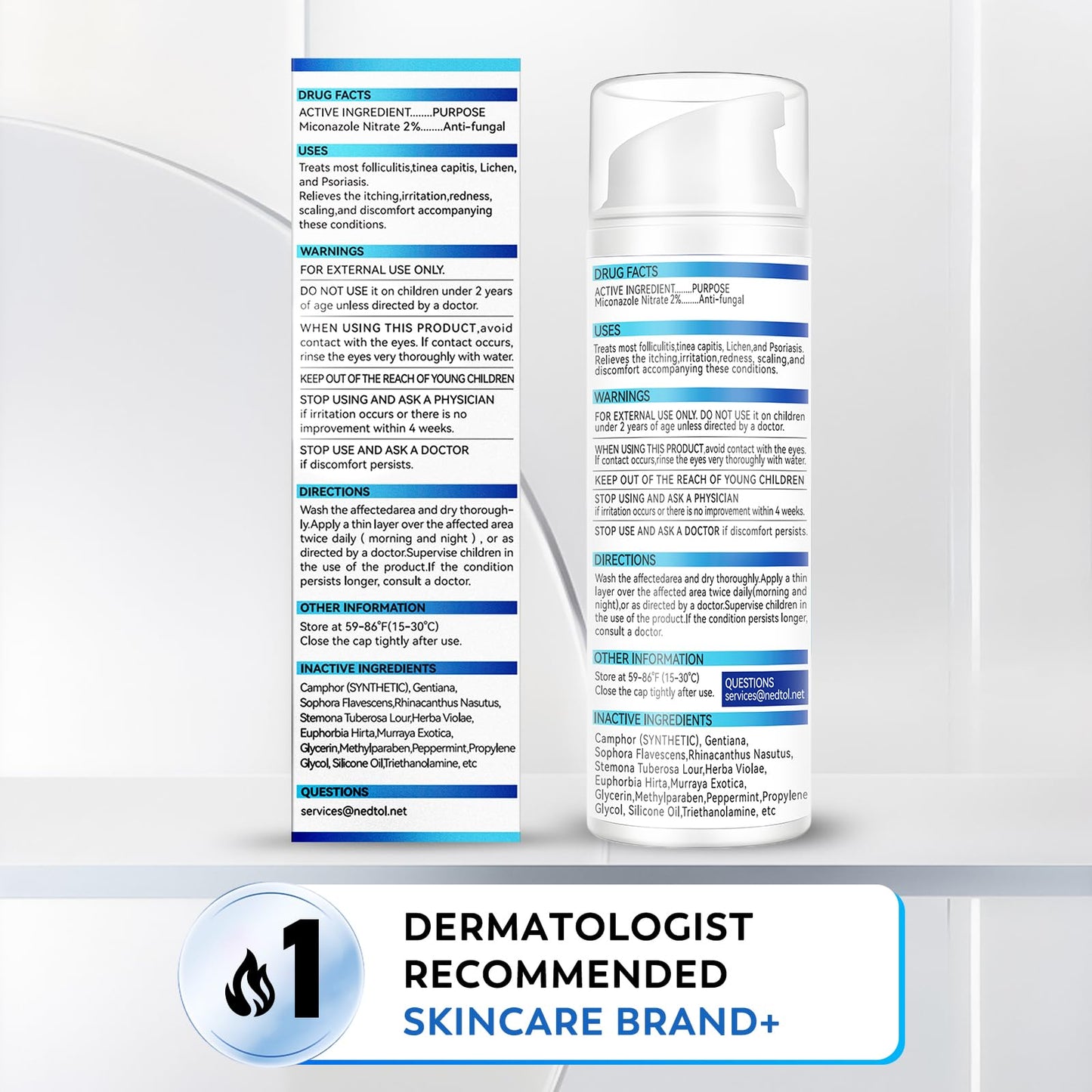 Nedtol Folliculitis Treatment Cream, 7X Stronger Ointment, for use on Hair-Growing Areas, relieves itching, Redness, and Bumps, Powerful Skin Care – 130g