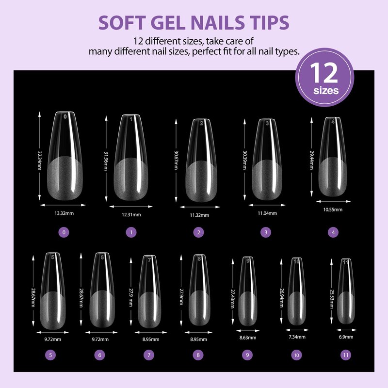 SAVILAND Gel Nail Kit: Nail Kit for Beginners with Everything Nail Drill Kit Long Coffin and Nail Glue X Gel U V Lamp for Nails 500 pcs Nail Tips for Extension At Home Nail Kit DIY Gift for Women