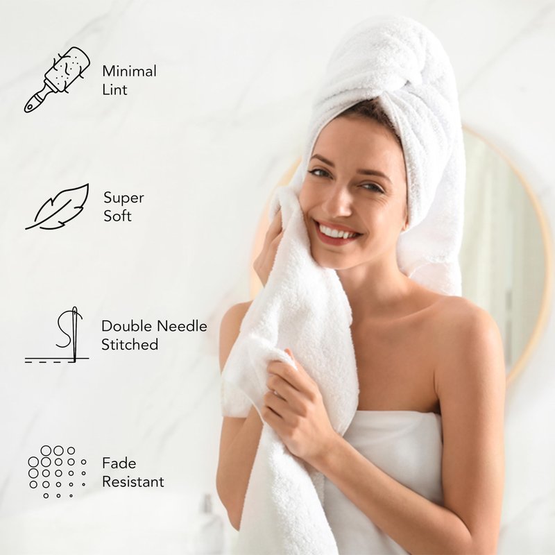 A1HC Wash Cloths Set (13x13 Inches), 500 GSM 100% Ring Spun Cotton, Oeko-TEX Green Certified, Zero Twist, Ultra Soft, Quick Dry & Highly Absorbent, Soft Washcloths (Bright White, 12 Piece Wash Cloth)