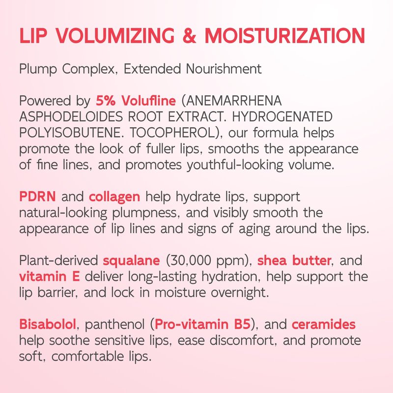 YouthVibe Lip Mask Overnight Moisturizing - Nourish & Hydrate, Antioxidants, 5% Volufiline, Vitamin E, Shea Butter, PDRN & Collagen Sleeping Lip Treatment for Dry, Chapped Lips