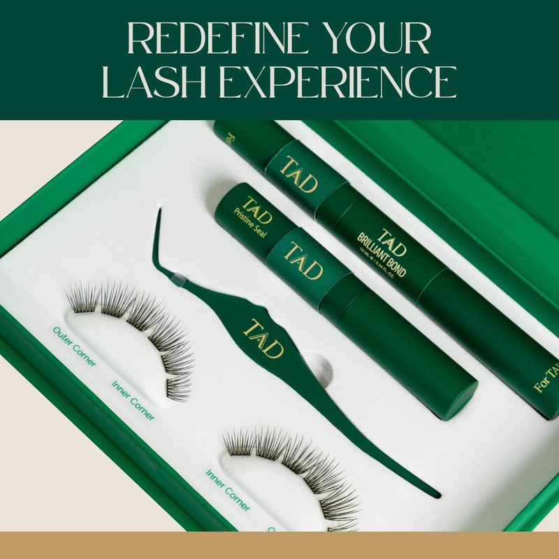 TAD Beauty Bliss Lash Clusters Kit - Wispy Lash Clusters Airy 8-14 mm C Curl DIY Lash Extension Kit Eyelash Clusters False Eyelashes Individual Lashes Natural Look Lash Kit- Bond, Seal, Tweezer (Midi)