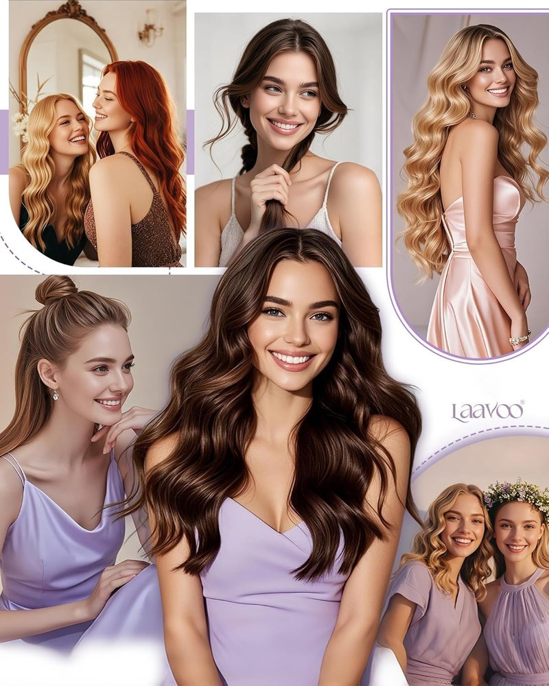 LaaVoo Clip in Hair Extensions Real Human Hair Blonde Ombre Human Hair Clip in Extensions Light Brown to Platinum Blonde Hair Extension Clip ins Silky Straight 18 Inch 5pcs/80g