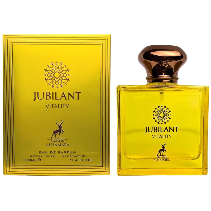 Maison Alhambra Jubilant Vitality Eau de Parfum Spray - Long-Lasting Citrus & Spicy Fragrance for Unisex | 3.4 oz / 100 ml