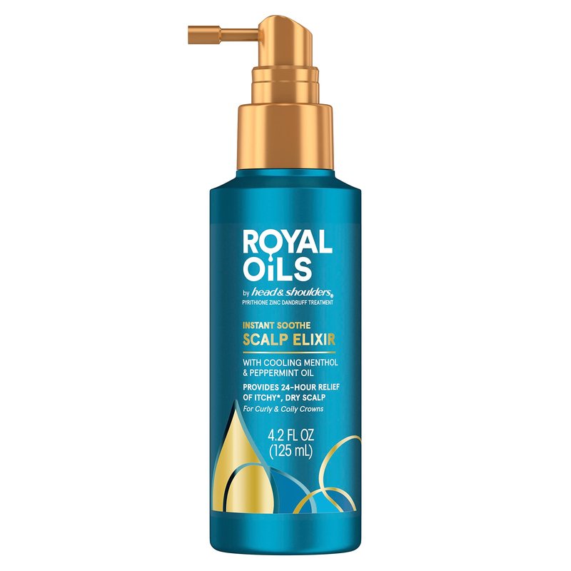 Head & Shoulders Royal Oils Scalp Elixir Treatment, Formulated with Cooling Menthol and Peppermint Oil for Instant Scalp Soothe and Hydration, 4.2 fl oz