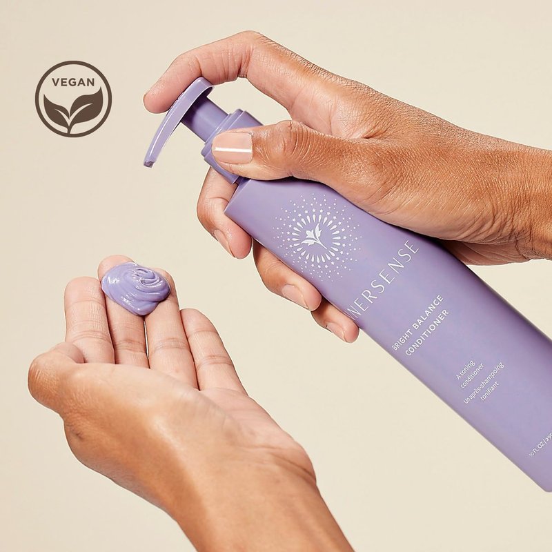INNERSENSE Organic Beauty - Natural Bright Balance Purple Toning Conditioner | Toning, Hydrating, For Lightened or Gray Hair | Non-Toxic, Cruelty-Free Haircare (2 Pack - 2 fl oz | 59.1 mL each)