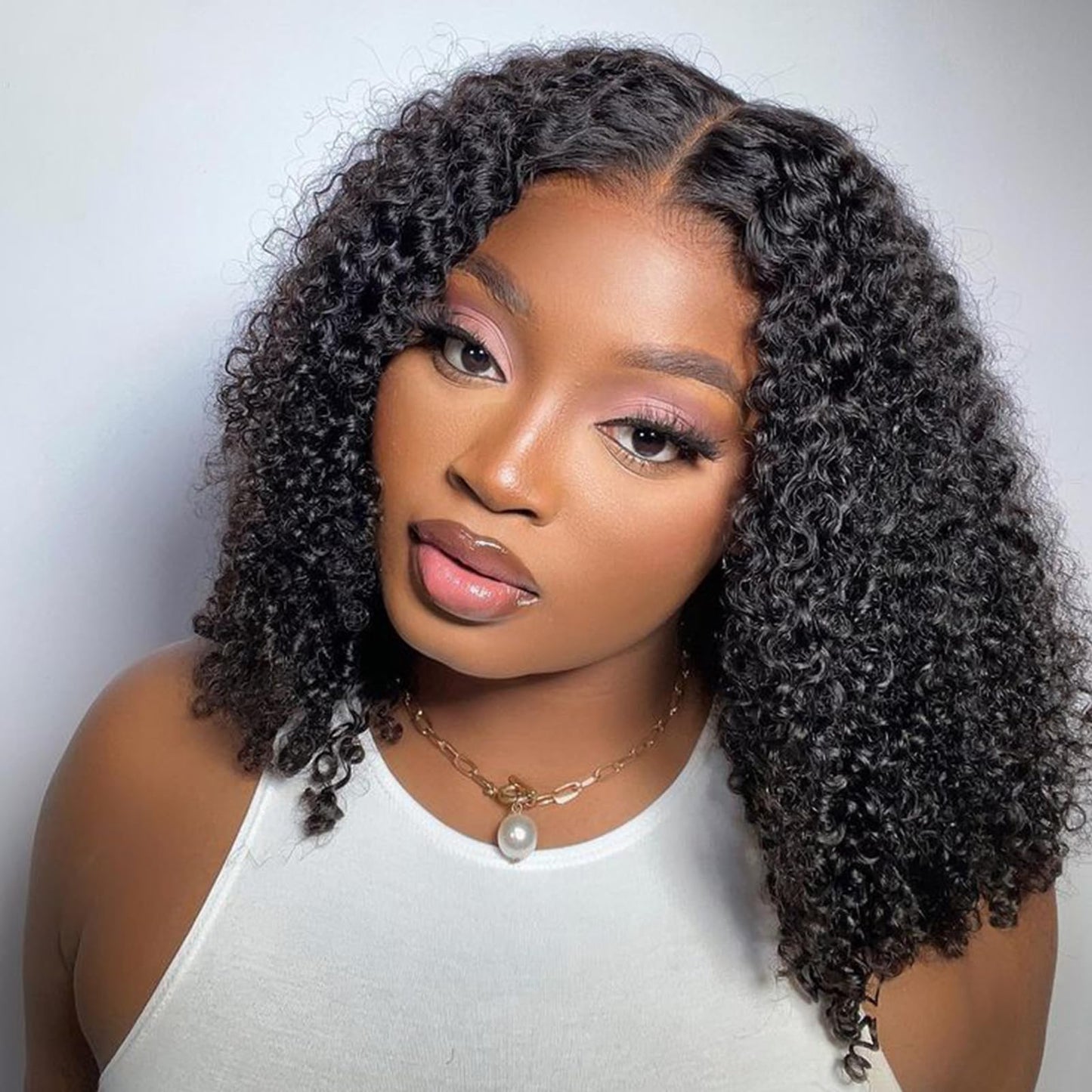 Boifit Deep Wave Lace Front Wigs Human Hair Pre Plucked HD Lace Frontal Wigs with Baby Hair Deep Curly Wet and Wavy Glueless Wigs for Women (Natural Black, 10 Inch)