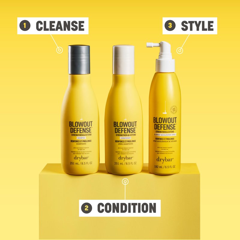 Drybar Blowout Defense Strengthen & Extend Shampoo, Hydrates, Detangles, Reduces Breakage, and Maintains Smooth, No Build-Up, Long-Lasting Blowouts