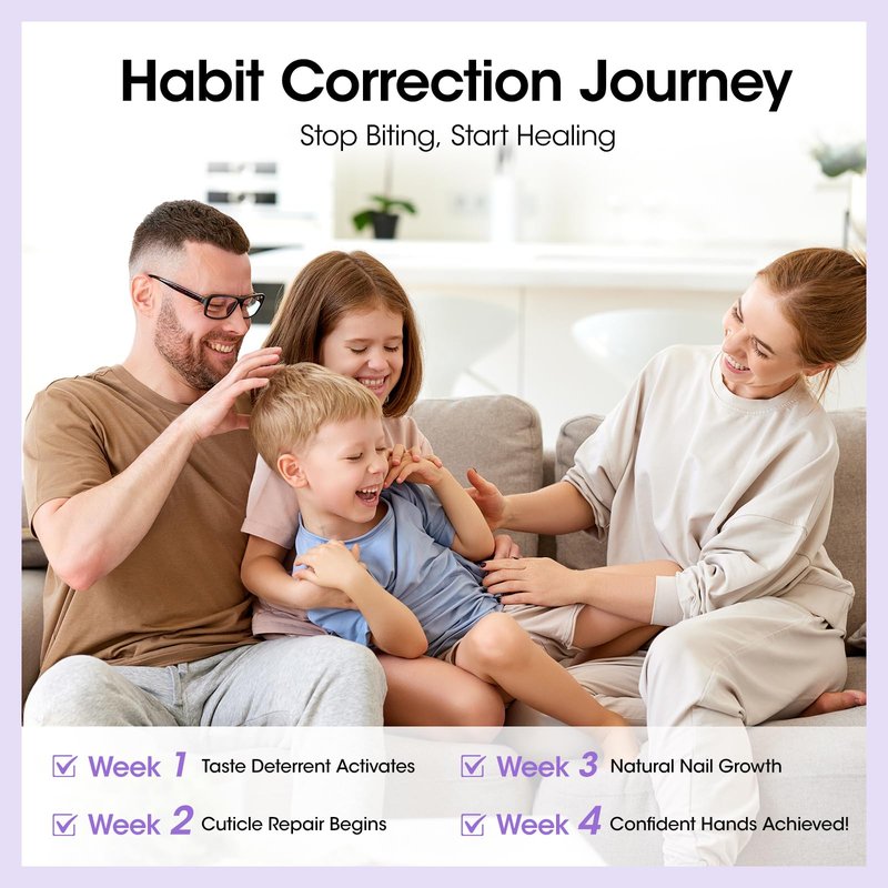 Gellen Nail Biting Prevention for Kids & Adults, Roll-On Nail Biting Treatment, Bitter Taste Thumb Sucking Deterrent, Quick-Dry No Bite Nail Polish, Nail Care to Help Stop Finger Biting & Nail Repair