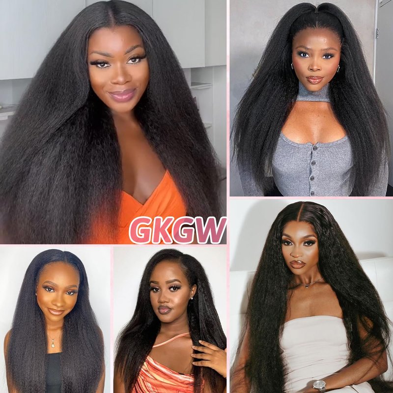Kinky Straight Clip in Hair Extensions Real Human Hair 110g 8pcs Yaki Straight Clip Ins Hair Extensions For Women Natural Black Full Head Brazilian Remy Hair Double Weft 20 Clips