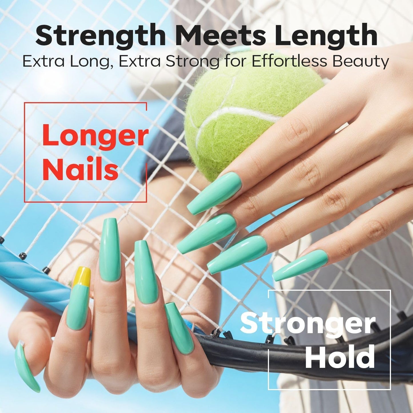 Modelones 15ML Nail Glue for Press-On Nails - Clear Tips, UV Light Cured, Strong Hold