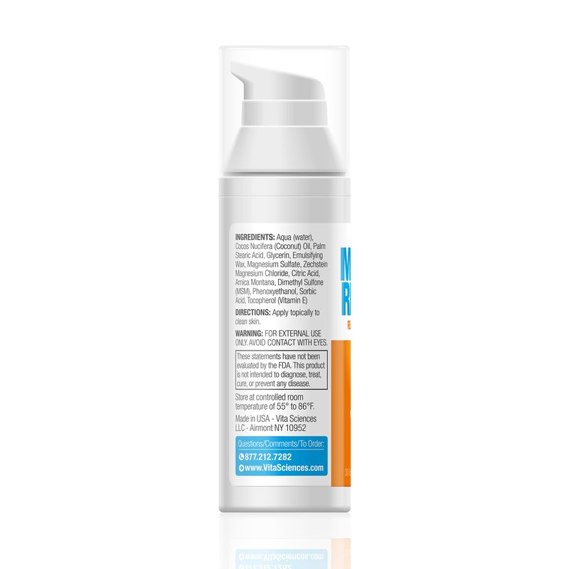 Vita Sciences Muscle Recovr Cream | Fast-Acting Magnesium with Electrolytes