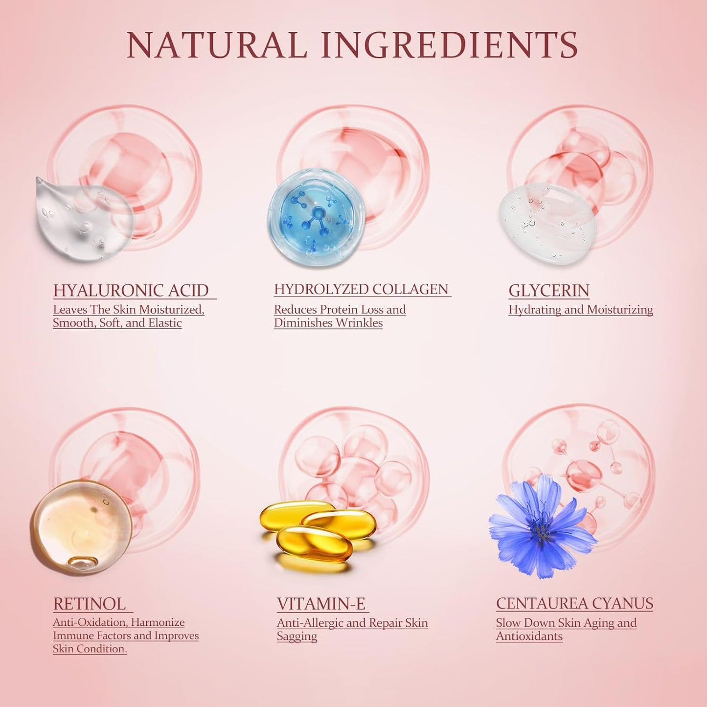 Under Eye Patches - Collagen & Hyaluronic Acid Treatment for Dark Circles, Puffiness & Fine Lines | 60 Pcs, Pink