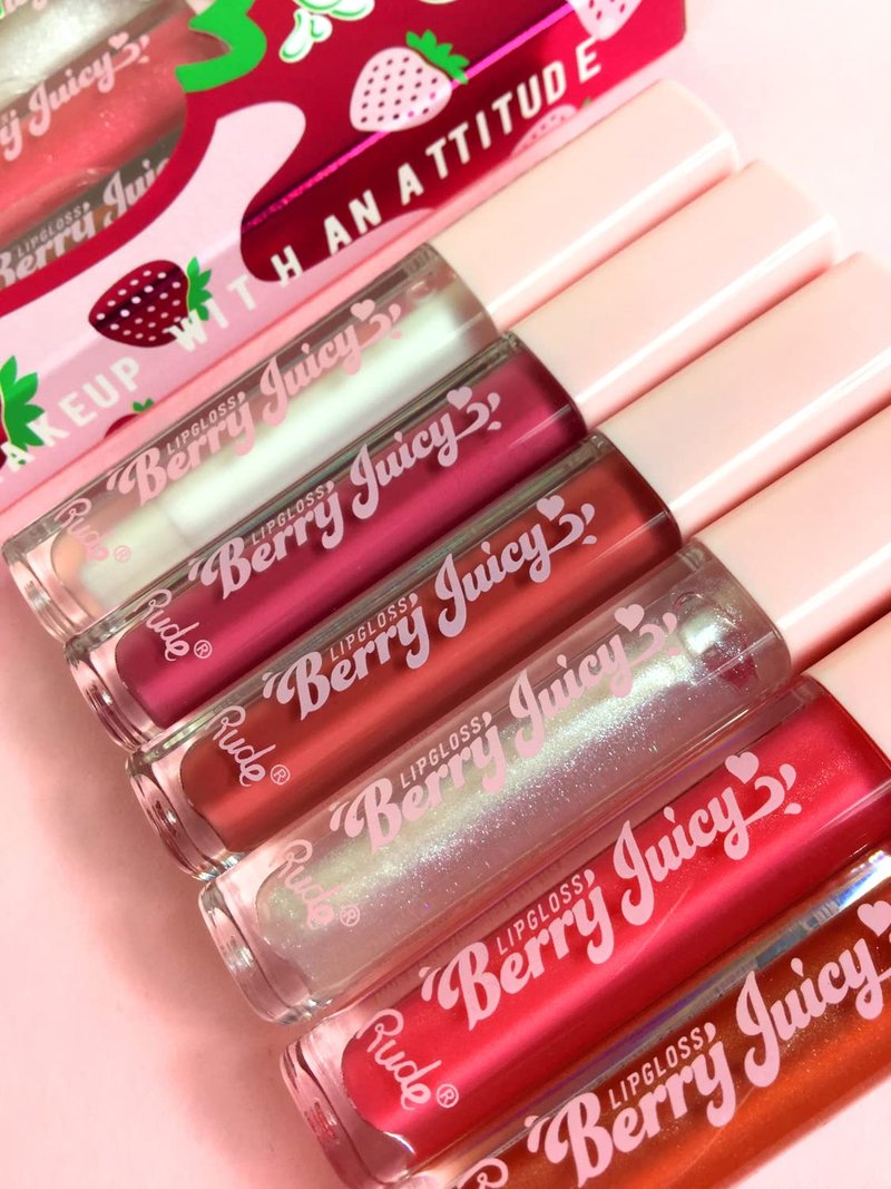 Berry Juicy Lip Gloss - Pure by Rude Cosmetics for Women - 0.14 oz Lip Gloss