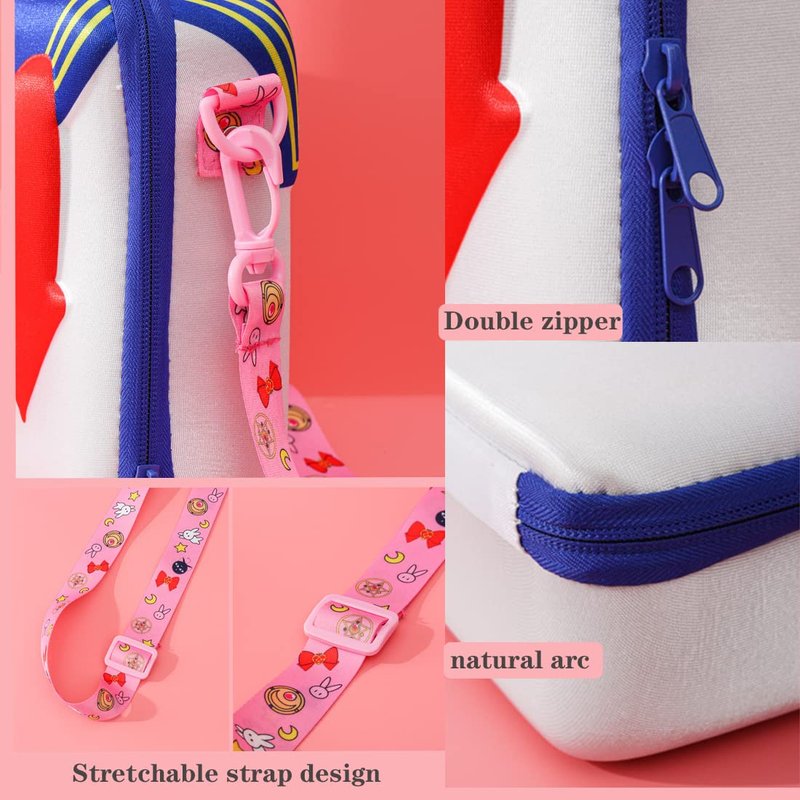 Cute Anime Cosplay Big Bow Top-Handle Purse Travel Shoulder Crossbody Bag for Women Girls