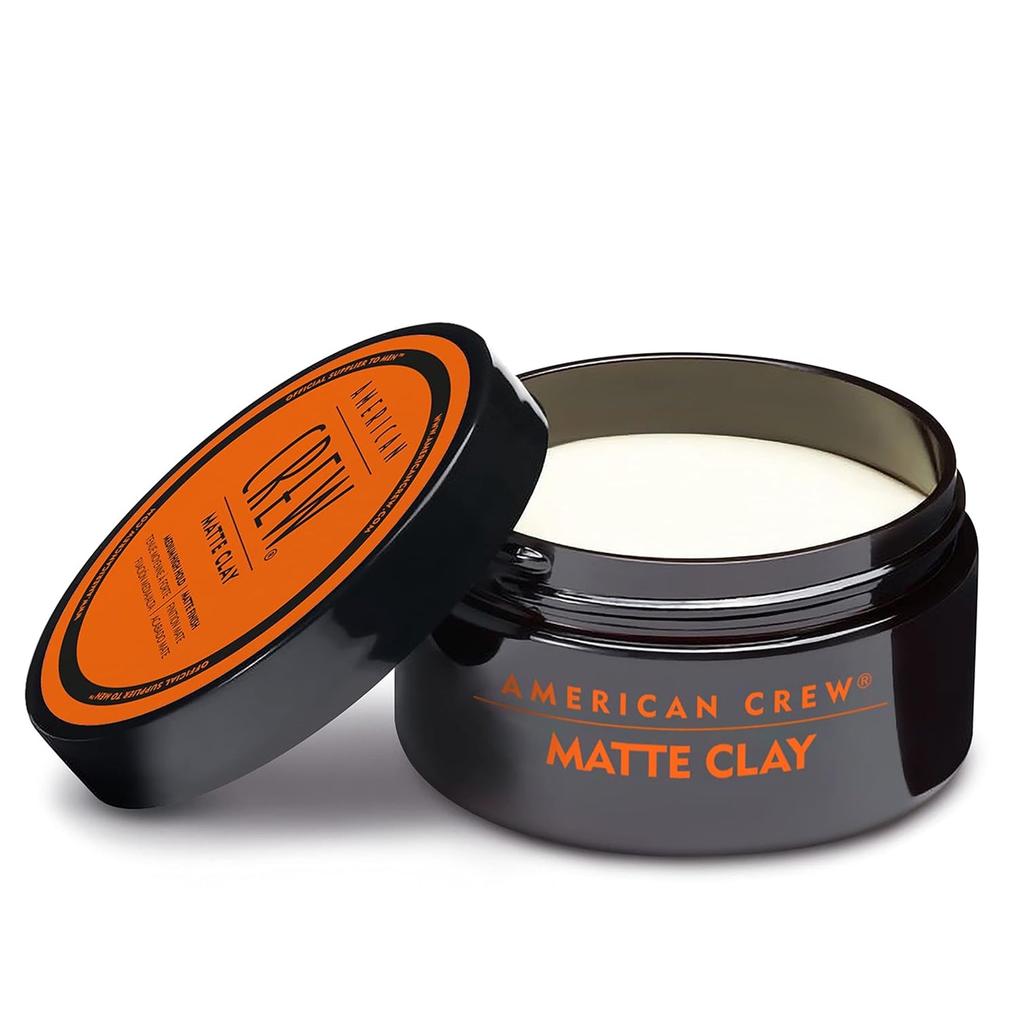 American Crew Men's Matte Hair Clay - Medium/High Hold, 3 oz | Styling Clay for Textured Looks