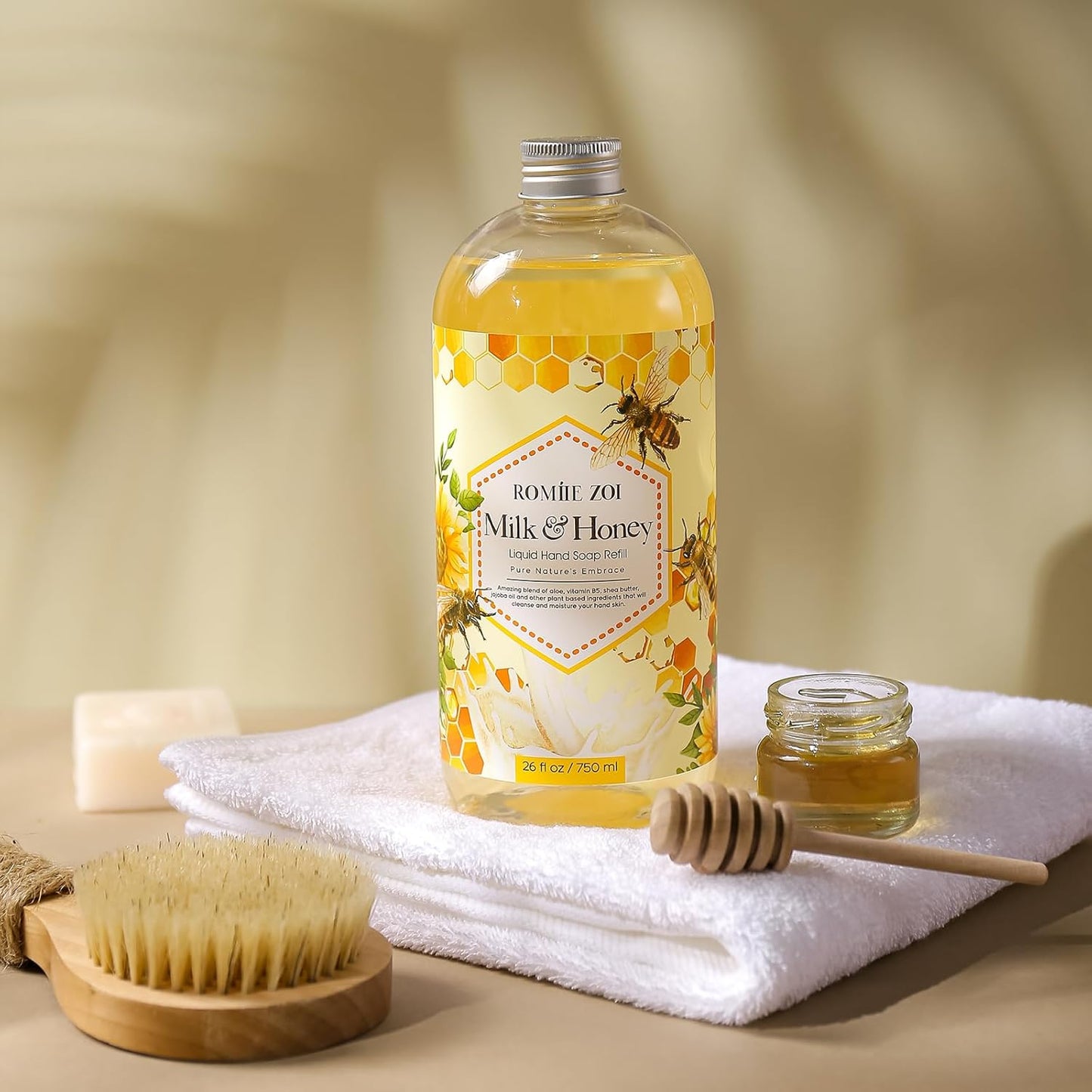 Sweet Vanille Liquid Hand Soap Refill Gift Set – 3 Pack (26 Fl Oz Each), Plant-Based & Biodegradable for Kitchen & Bathroom