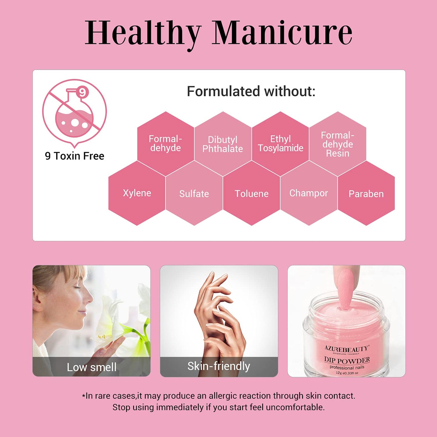 17Pcs Dip Powder Nail Kit Starter, AZUREBEAUTY 8 Color Nude Clear White Classic Nail Dip Powder Kit System With Base Top Coat Ativator Brush Saver for French Nail Art