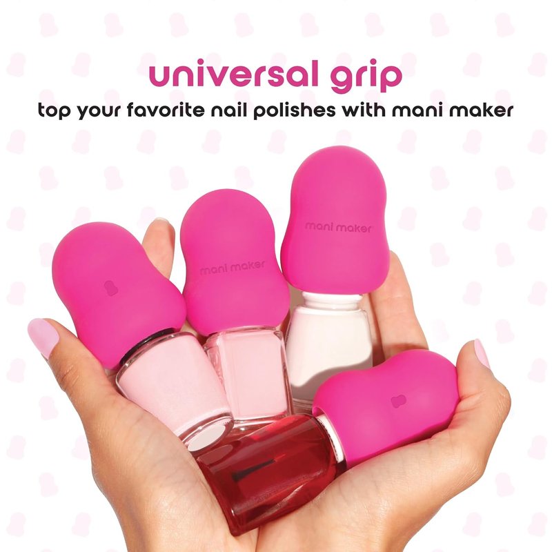 Universal Nail Polish Grip - Precision Painting Tool for DIY Manicures | Easy to Use, Suitable for Lefties & Righties - 4 Fun Colors