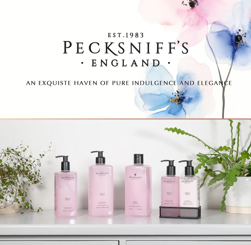Pecksniff's Rose & Peony Moisturizing Shower Gel | 750ml / 25.36 Fl Oz