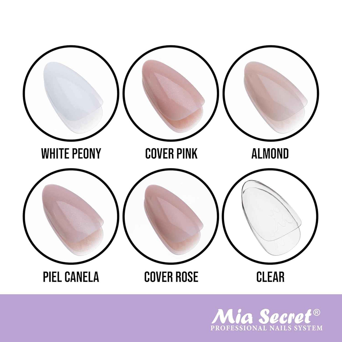 Clear Soft Gel Nail Tips - Mia Secret Stiletto 504 Tips for Salon & DIY Use