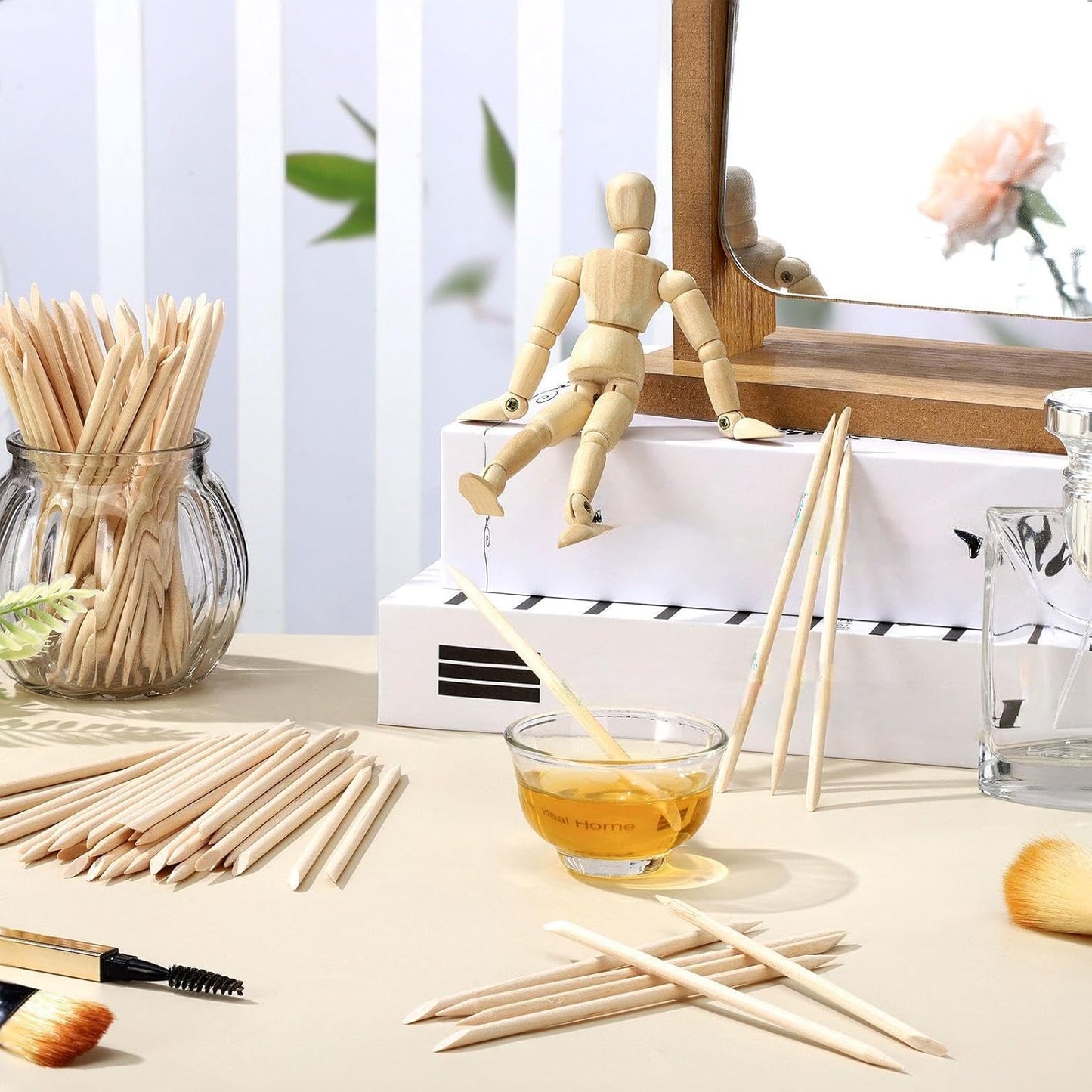 Mini Wooden Wax Applicator Sticks - Perfect for Eyebrow, Lip & Nose Hair Removal | 2400 Pieces for Smooth Skin